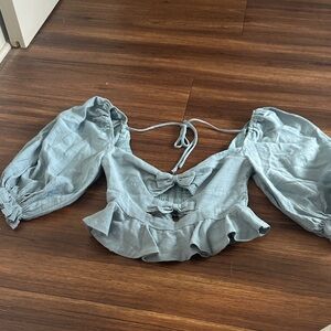 Elegant Blue Women's crop Top size xs